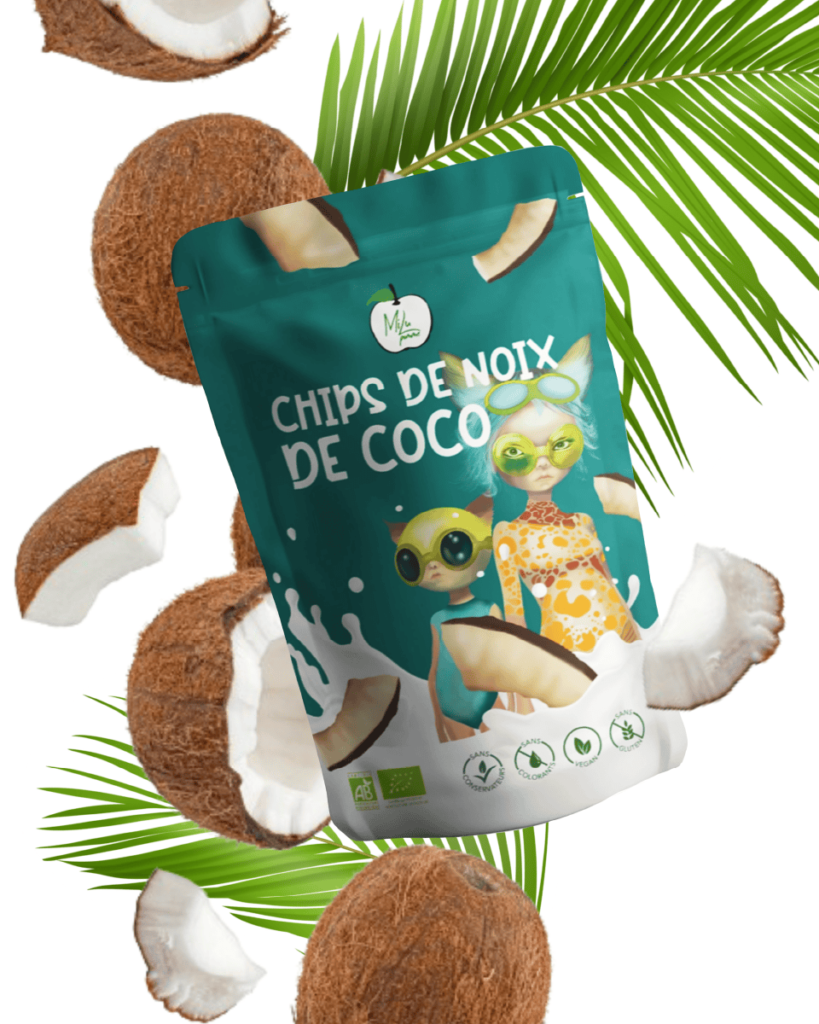 Coconut Packaging design for Millupomme brand