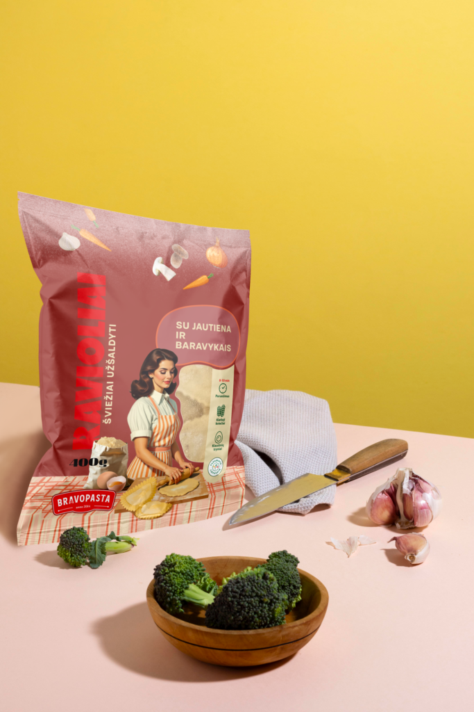 beef ravioli packaging presentation